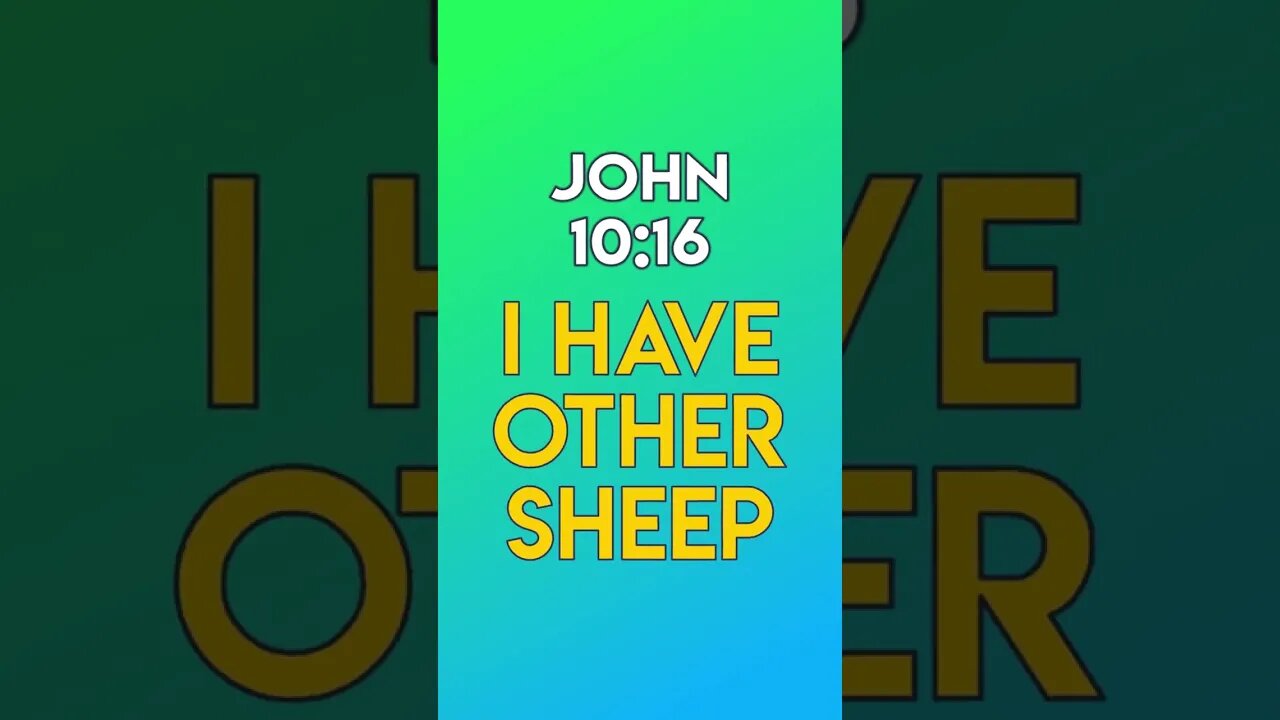 I Have Other Sheep - John 10:16