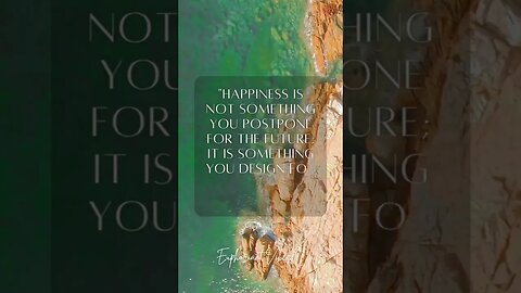 Don't wait for tomorrow to be happy. Enjoy the present and make every moment count!