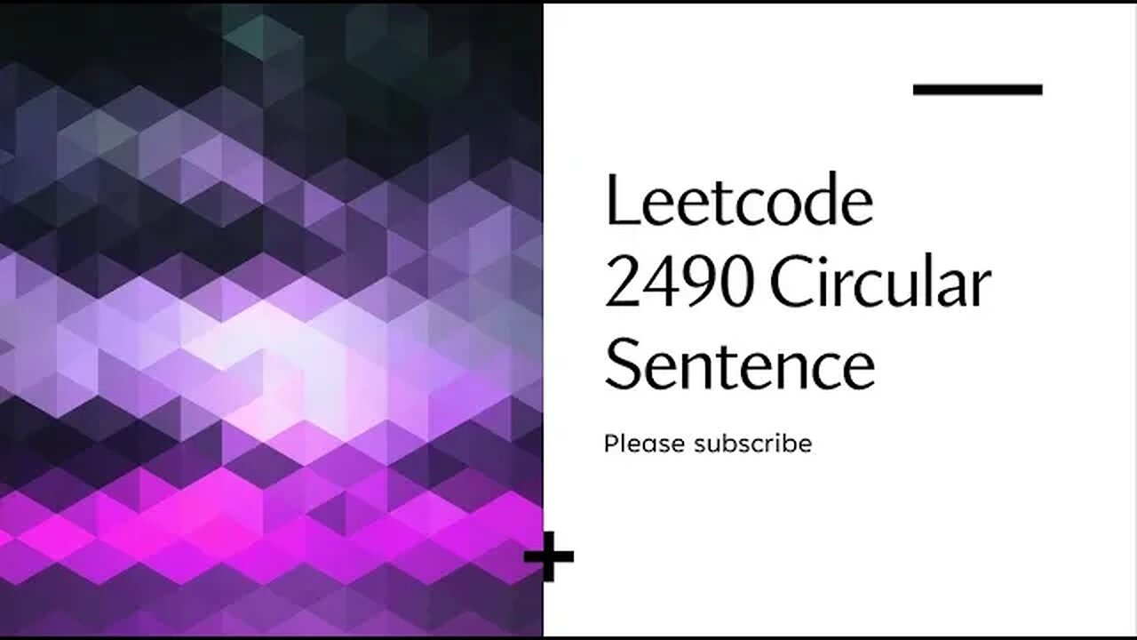 Leetcode 2490 Circular Sentence