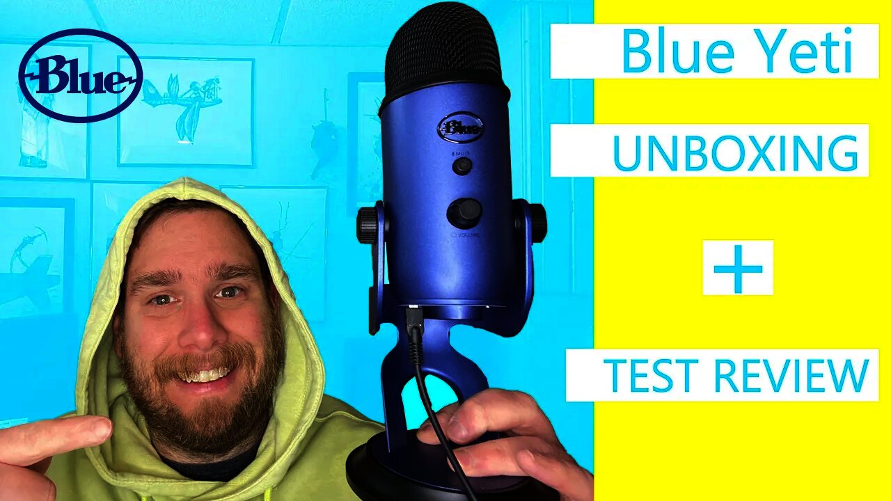 Blue Yeti Microphone UNBOXING and REVIEW TEST