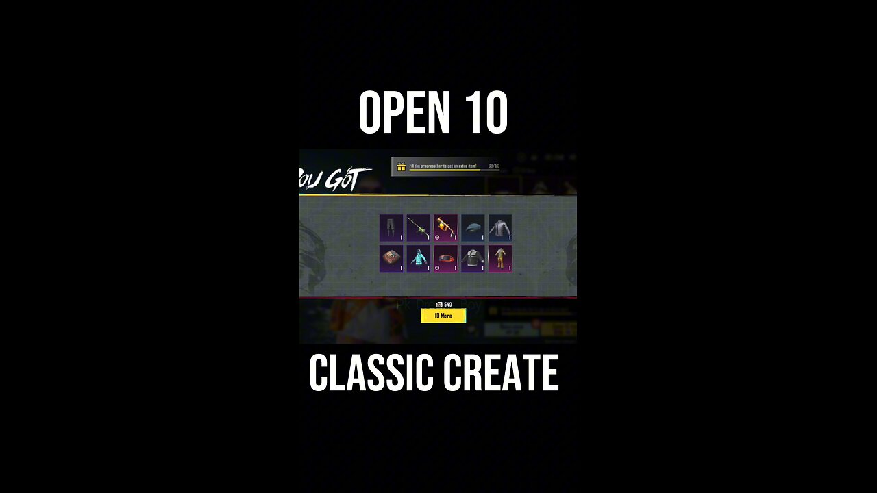 open 10 classic create Bgmi #shorts #pkdreamboy