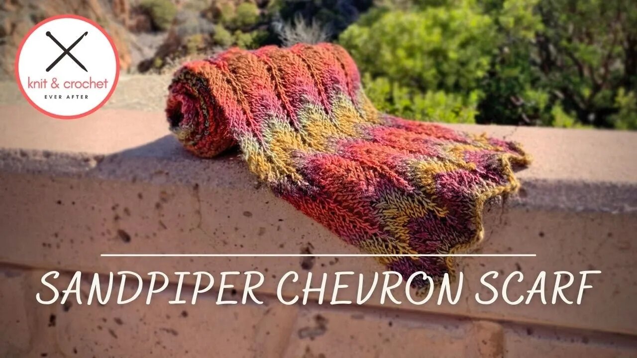 Sandpiper Chevron knit Scarf Free Pattern Tutorial