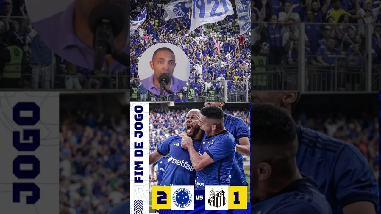 Cruzeiro 2 x 1 Santos - Brasileirão 2023 - RODADA 04 #cruzeiro