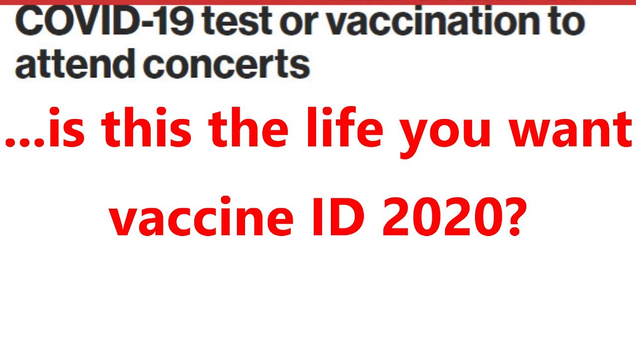 ...is this the life you want vaccine ID 2020?