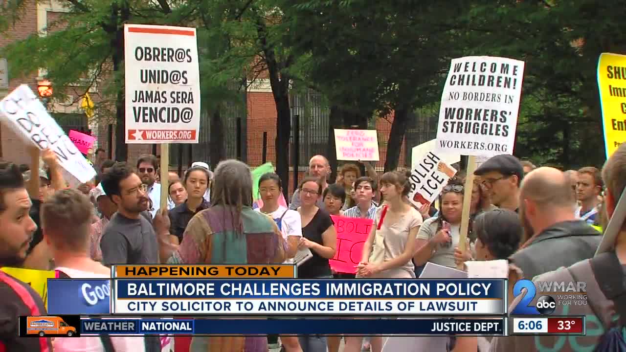 Baltimore challenges Trump's immigration policy in lawsuit