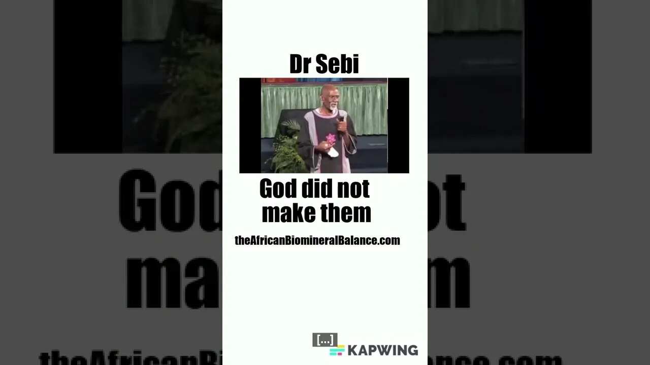 DR SEBI - GOD DID NOT MAKE THESE ANIMALS #shorts #drsebi