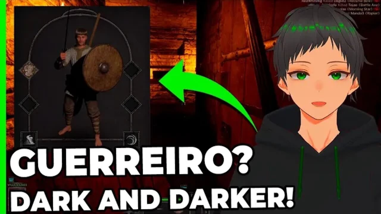 VIREI UM GUERREIO COM ESPADA E UM ESCUDO NO DARK AND DARKER! GAMEPLAY - PT - BR