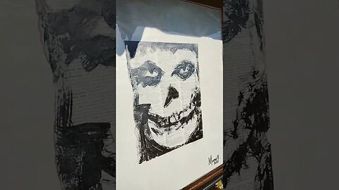 Just finished and framed this Misfits Painting on Vintage Book Page- Please Subscribe