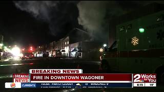 Morning Fire in Downtown Wagoner