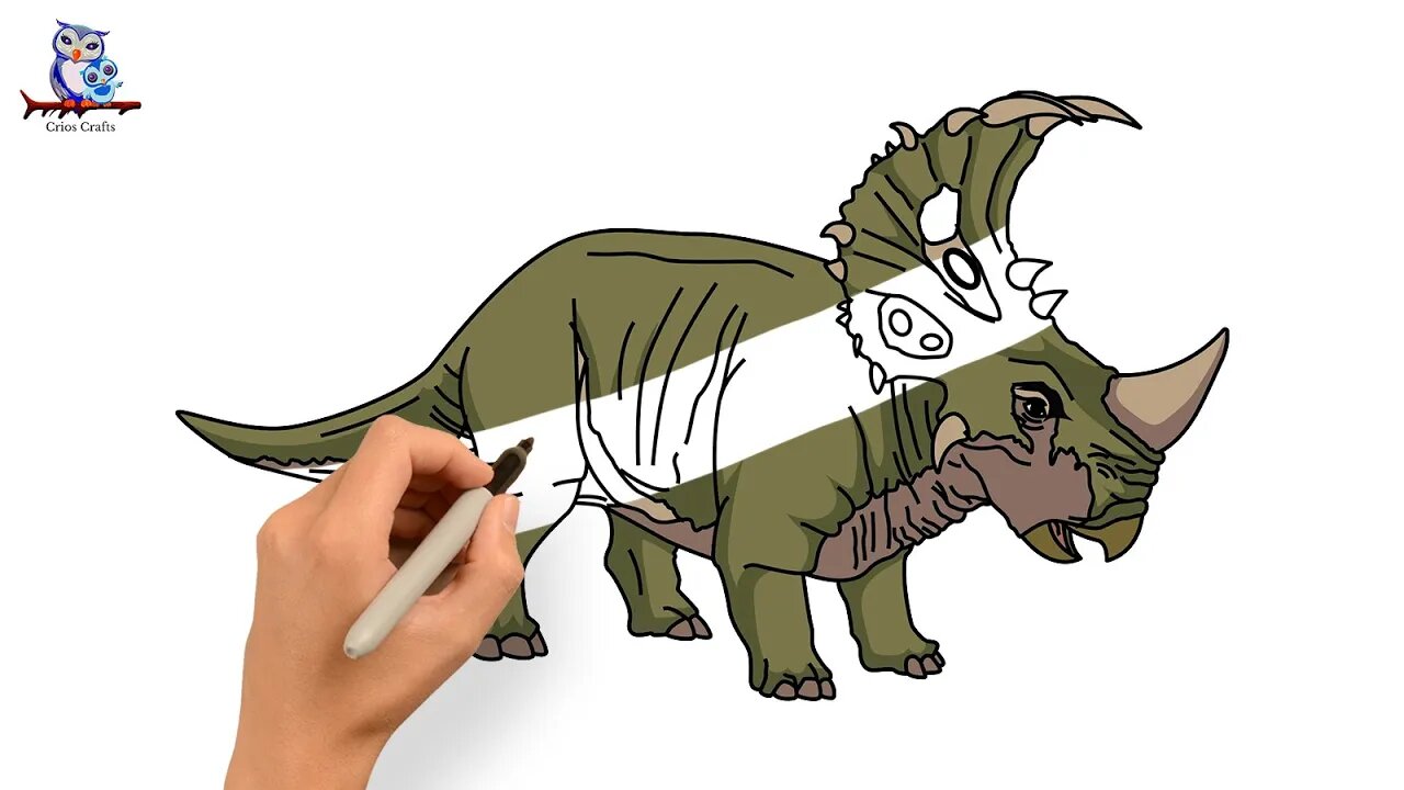 How to Draw Sinoceratops Dinosaur - Jurassic World