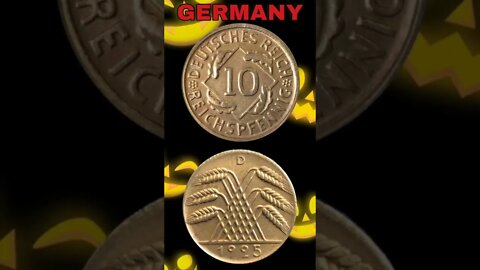 Germany 10 Reichspfennig 1925.#shorts #coinnotesz