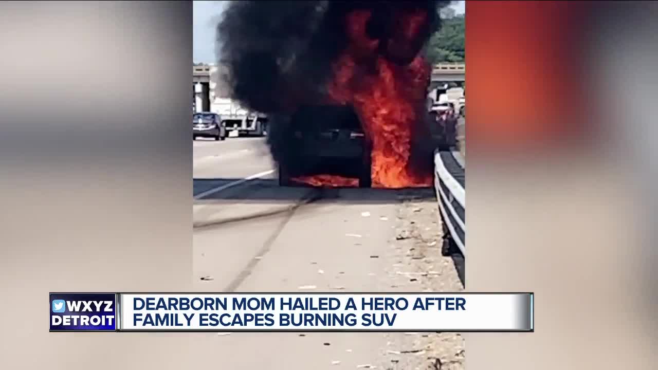 Dearborn mom hailed as hero after family escapes burning SUV