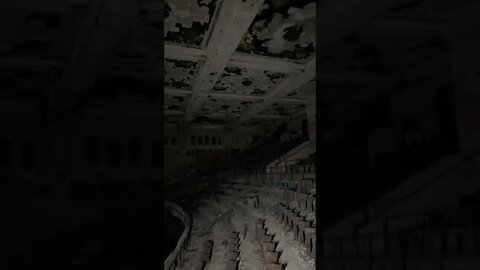 The burnt auditorium in Detroit, MI