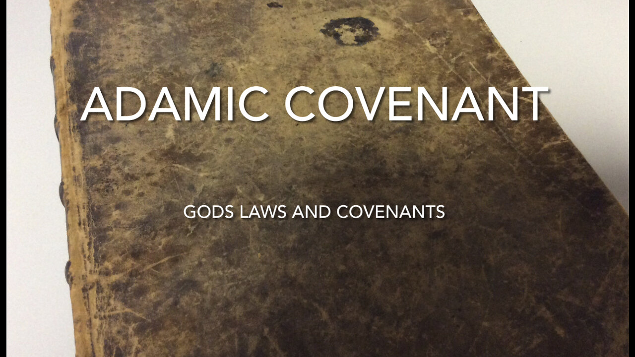 Gods Laws and Covenants pt.1 (Adamic Covenant)