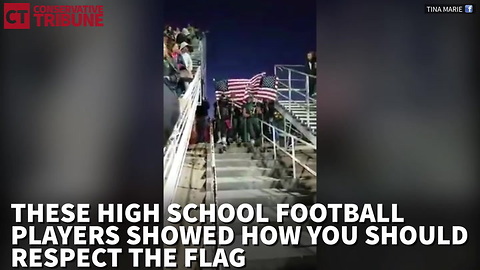 Football Team Puts Anthem Protesters To Shame When Each Member Walks Out Carrying Flag