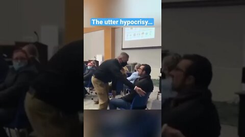 Parent DRAGGED out of school board meeting for being maskless