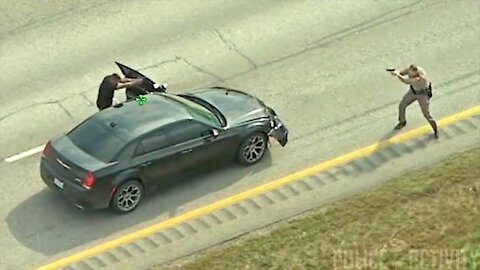 Texas Police Shootout On Highway