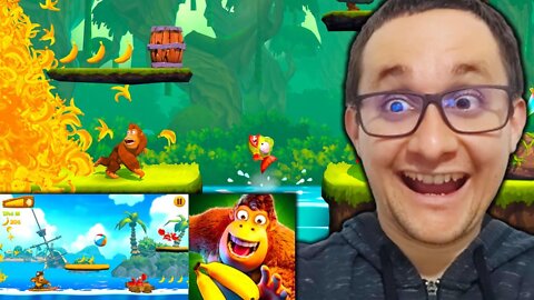 Banana Kong 2 | Corrida Infinita Coletando Moedas e Bananas