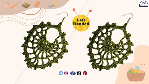 Left-Handed Crochet Leaf Earrings: Craft Beautifully with Crafting Wheel 🍃