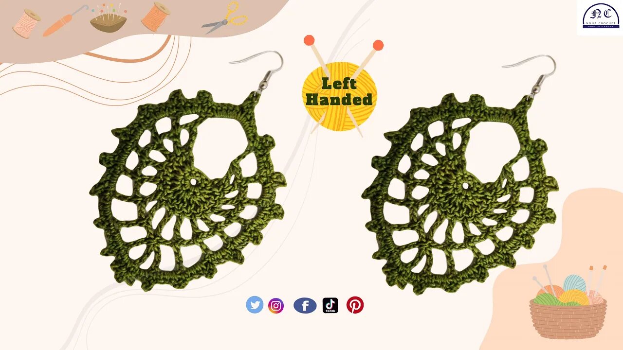 Left-Handed Crochet Leaf Earrings: Craft Beautifully with Crafting Wheel 🍃