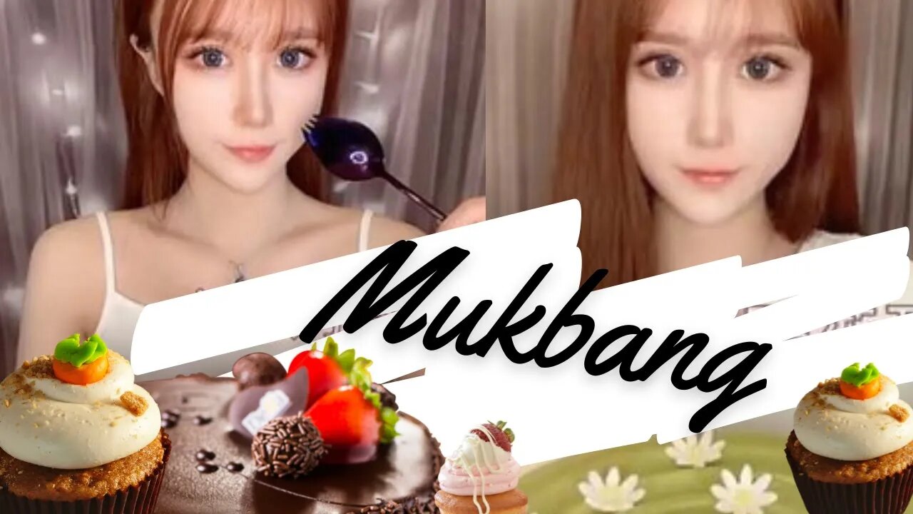 [1 hour] ⏰🧁🍰 mukbang ASMR eating cake/mochi/crepe compilation #mukbang #asmreating #kwaimukbangshow