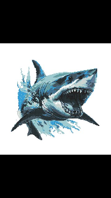 SUPER SHARK Cross Stitch Pattern by Welovit Cross Stitch | welovit.net | #welovit #crossstitch