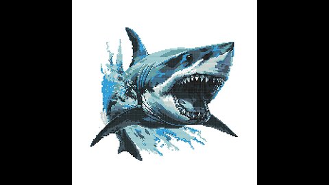 SUPER SHARK Cross Stitch Pattern by Welovit Cross Stitch | welovit.net | #welovit #crossstitch