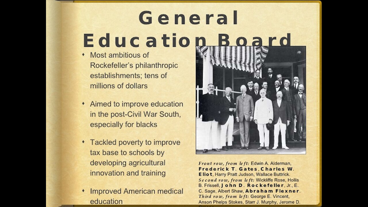 Education Pt. 2: Carnegie /Rockefeller Public School System