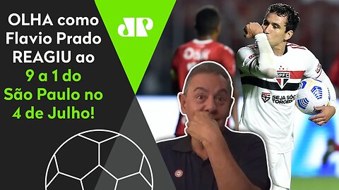 "9 a 1? Isso é HISTÓRICO!" OLHA como Flavio Prado REAGIU a São Paulo 9 x 1 4 de Julho!