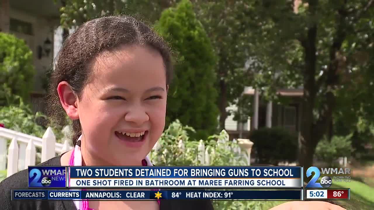 Students detained after gun fired in Baltimore elementary school
