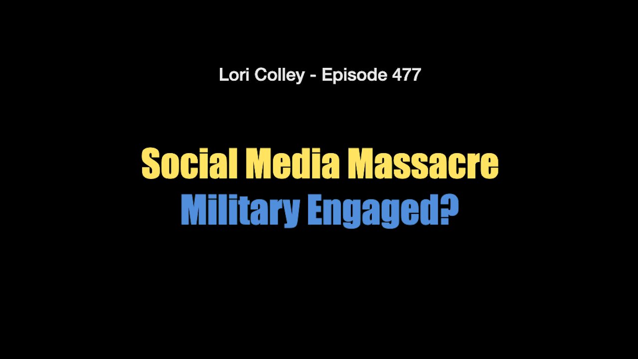 Social Media Massacre - Military Engaged?