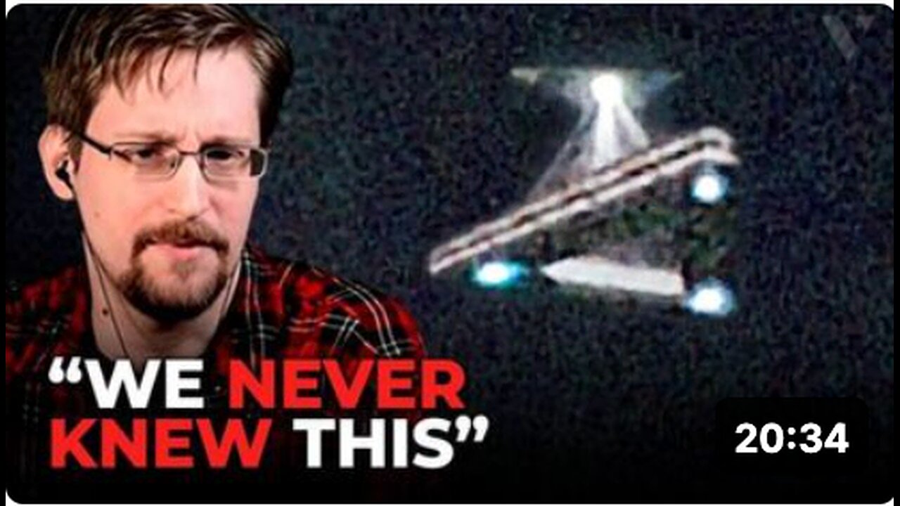 What Edward Snowden Just Revealed About UFO’s is quite Alarming