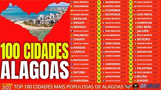 Top 100 Cidades Mais Populosas do Estado de Alagoas