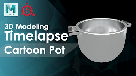 Cartoon Pot 3D Modeling Timelapse