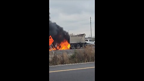 Tractor Trailer Caught On Fire On Highway 400