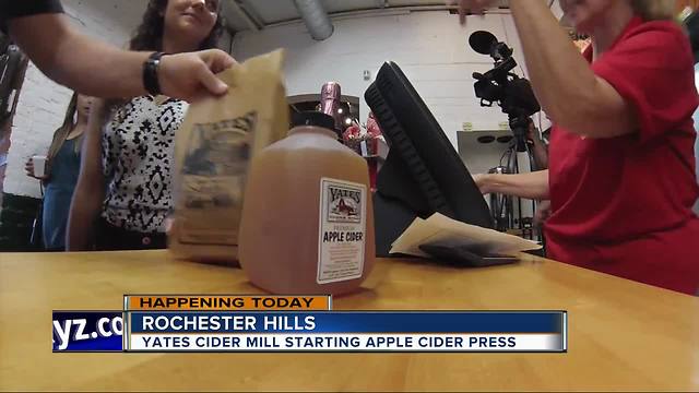 Yates Cider Mill begins pressing for cider on Friday