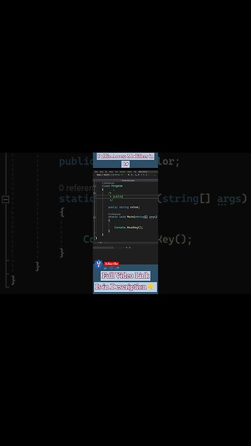 Public Access Modifier in C#