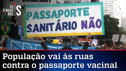 São Paulo tem protesto pela liberdade e contra o passaporte sanitário