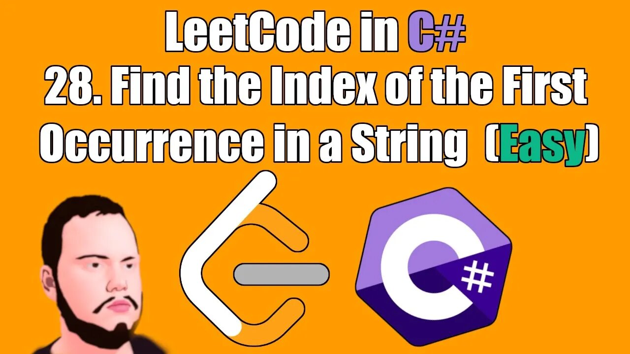 LeetCode in C# | 28. - Find the Index of the First Occurrence in a String