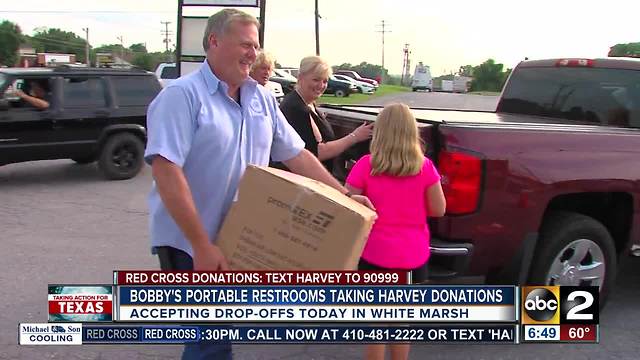 Bobby's Portable Restrooms stepping up for Harvey victims in White Marsh