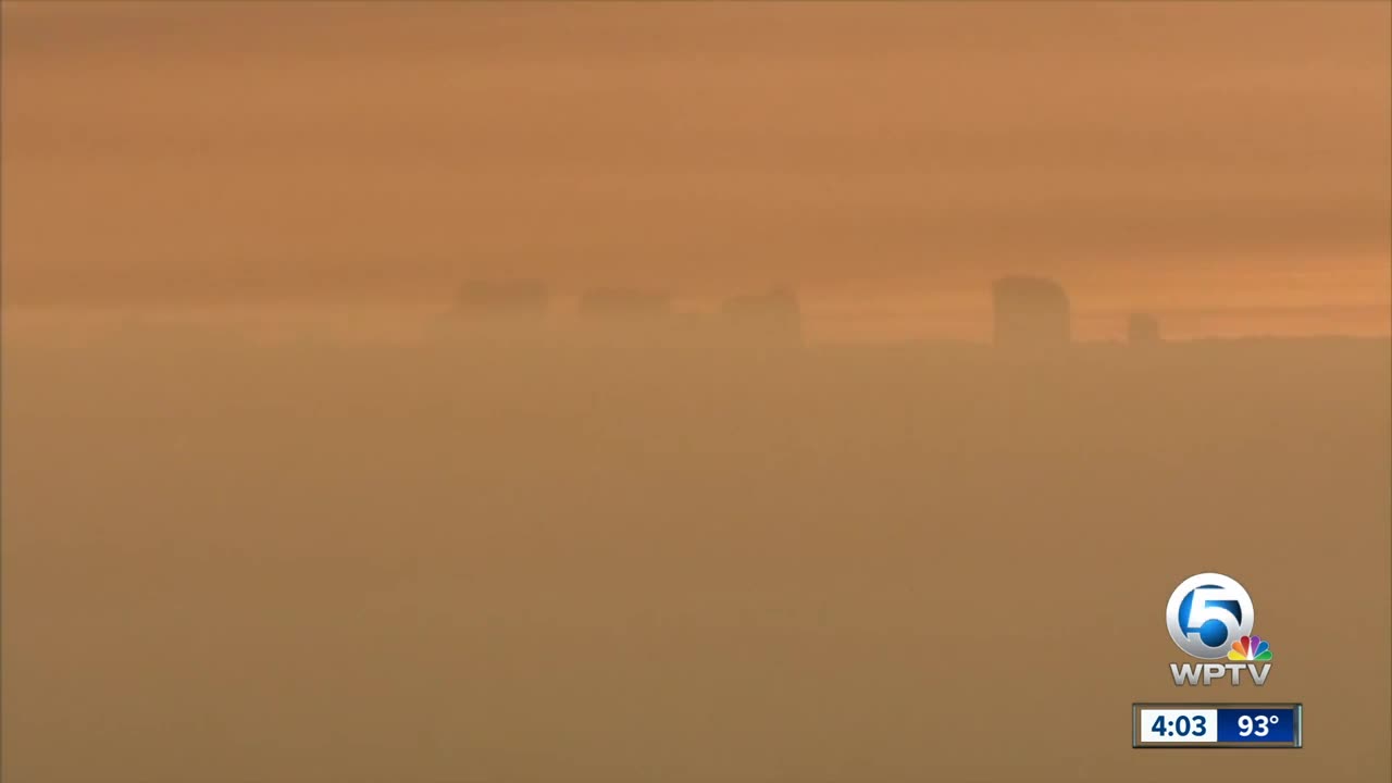 Massive brush fire burns 32,000 acres in South Florida, smoke visible in Palm Beach County