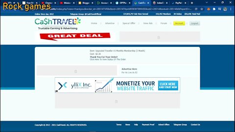 fazendo upgrade 2 mes no cashtravel