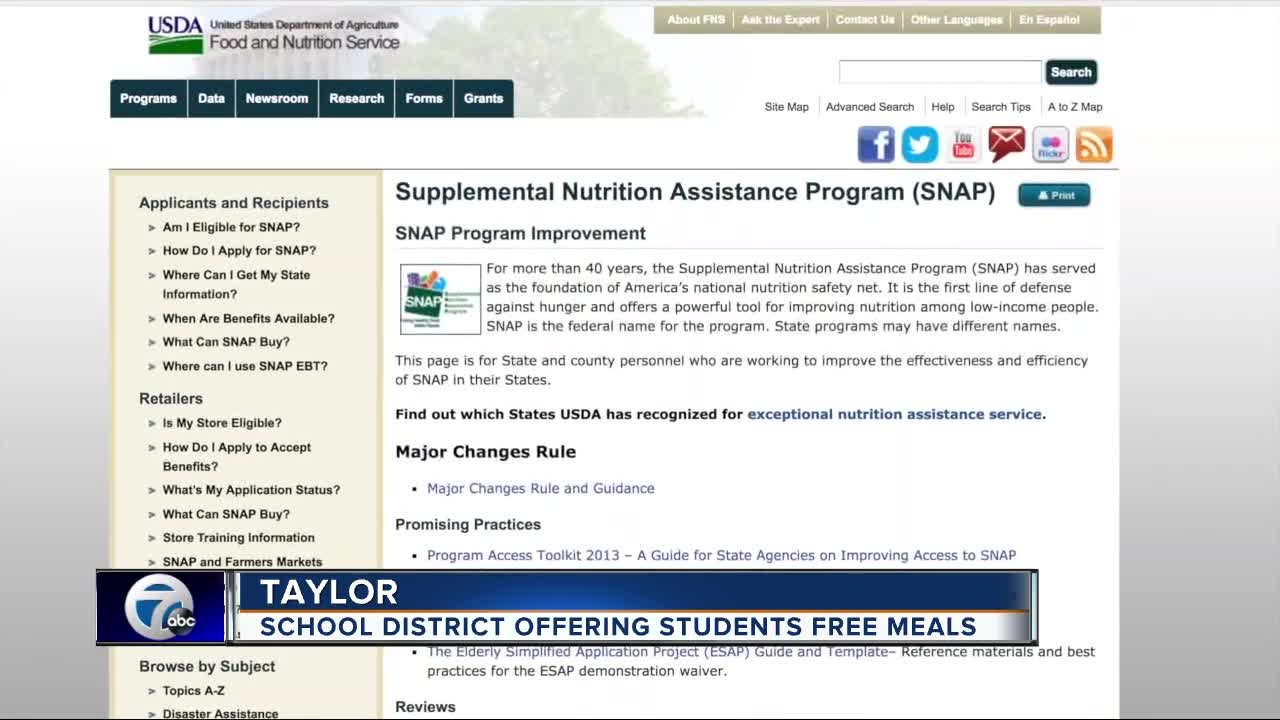 Taylor School District providing free breakfast and lunch for upcoming school year