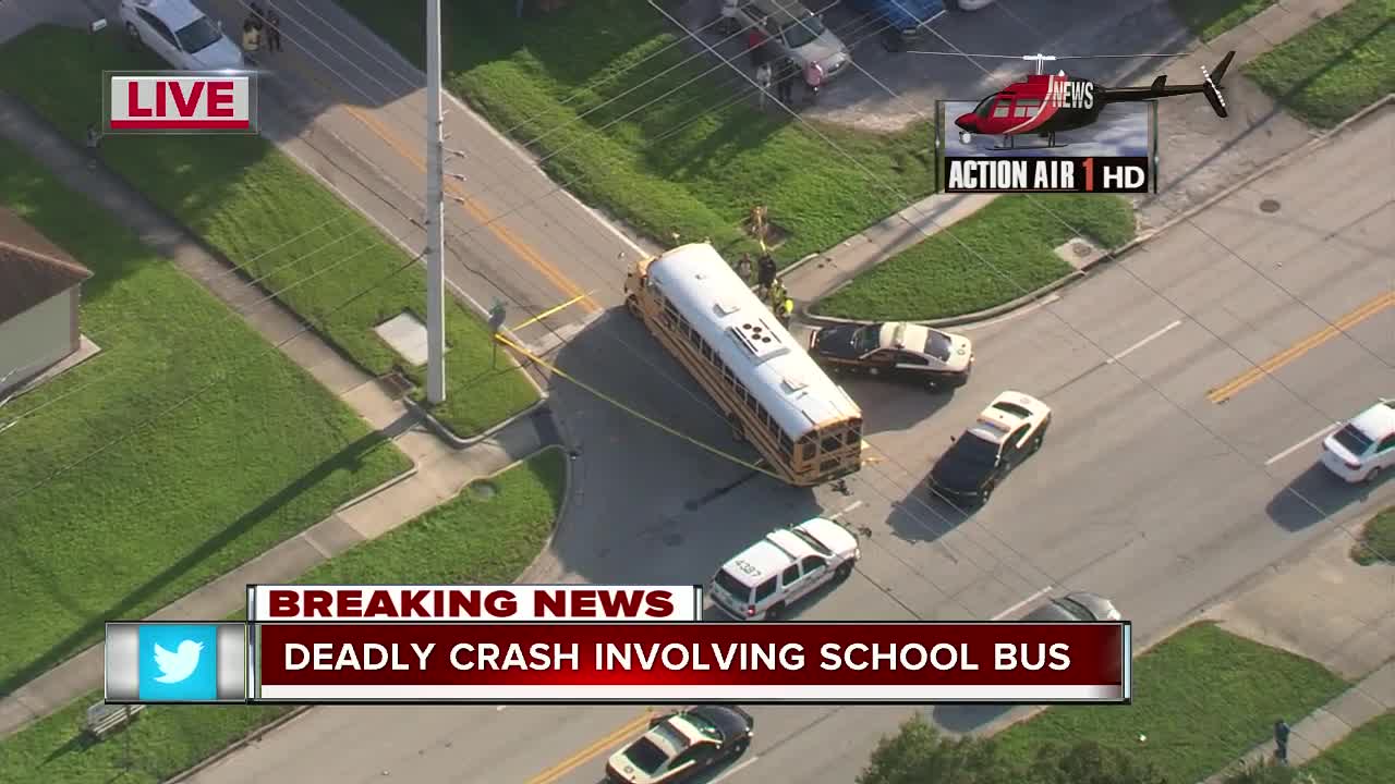 FHP investigating fatal crash involving school bus and motorcycle in St. Pete
