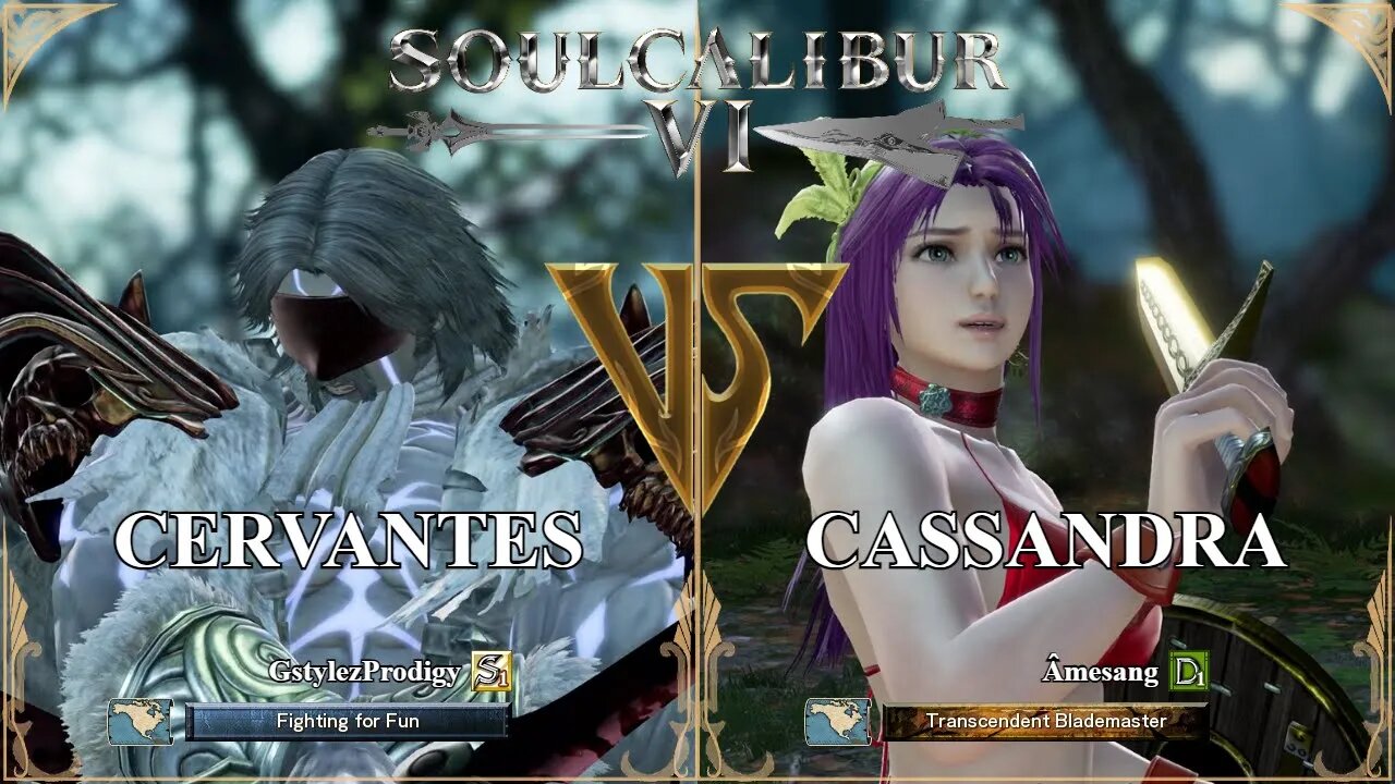 SoulCalibur VI — GstylezProdigy (Cervantes) VS Amesang (Cassandra) | Xbox Series X Ranked