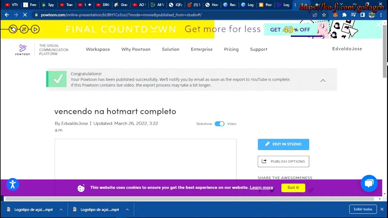 Transmissão ao vivo de Tempo final vencendo na hotmart pt 2