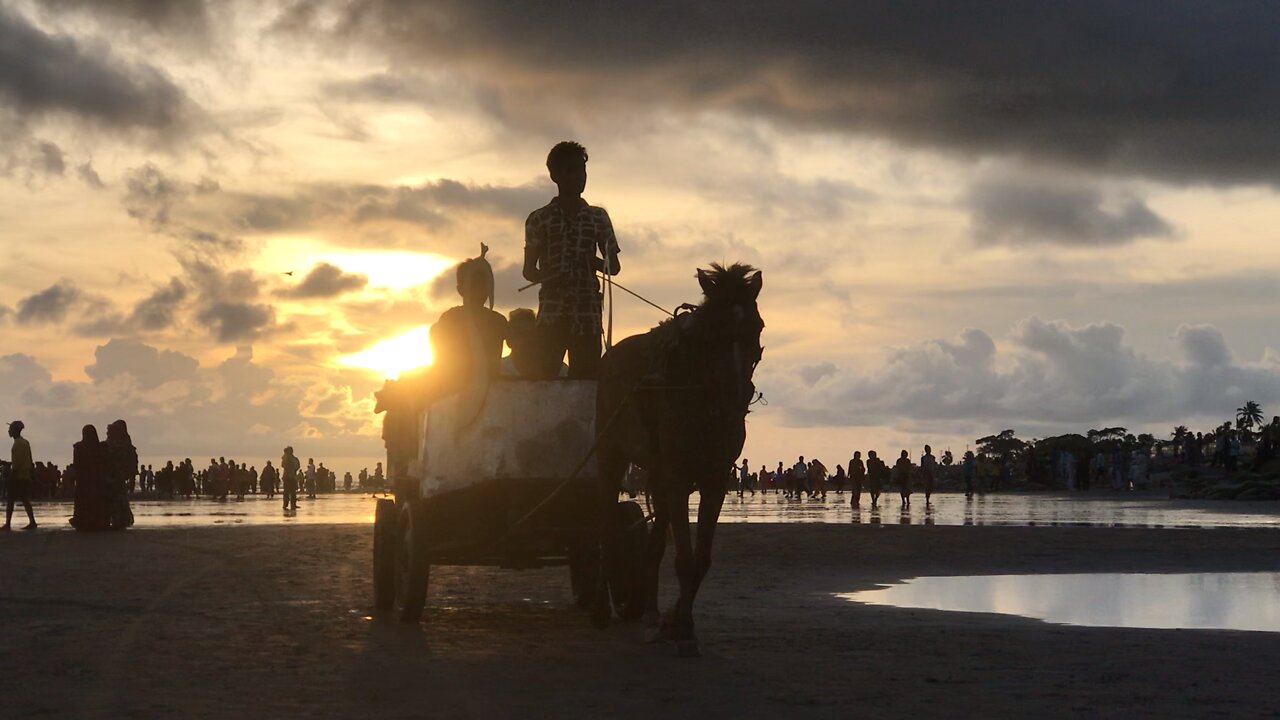 Sunset at Kuakata Sea Beach