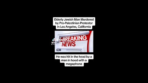 Pro Palestine protester kills elderly Jewish man