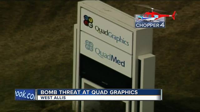Quad/Graphics plant in West Allis temporarily evacuated due to bomb threat