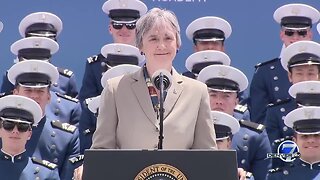 Air Force Secretary Dr. Heather Wilson speeks at 2019 Academy graduation